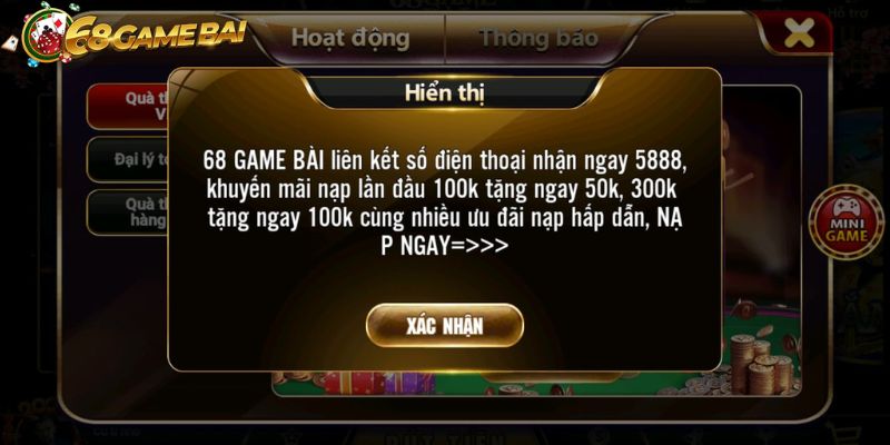 Cách thức nhận khuyến mãi 68 Game Bài dễ dàng