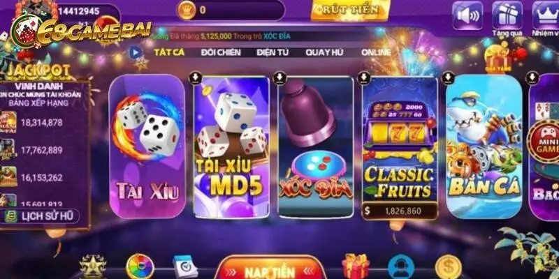 Sân chơi cá cược tài xỉu online cực chất tại 68 game bài 